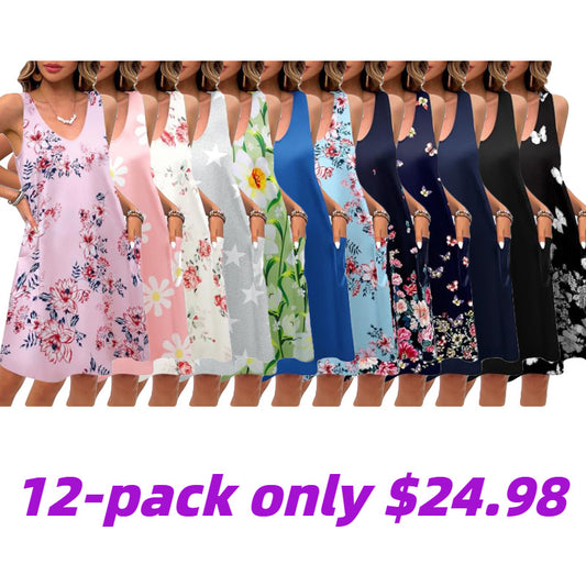 (🎁2024 New Year Hot Sale🎁)Women Sleeveless Tank Loungwear Chemise Full Slip Dress